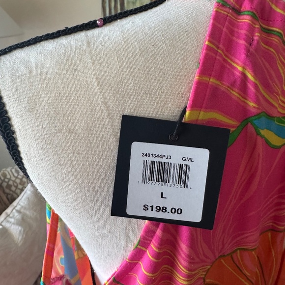 Trina Turk Milan Gingko Halter Floral Maxi Dress Size Large, NWT - Picture 5 of 8